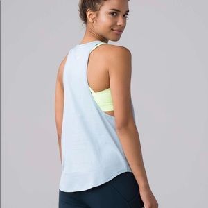 Lululemon “Sweat Date” Singlet, Powder Blue Size 2
